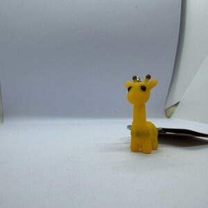 Handmade 3D Printed Tiny Flexi Head Yellow Giraffe Keychain